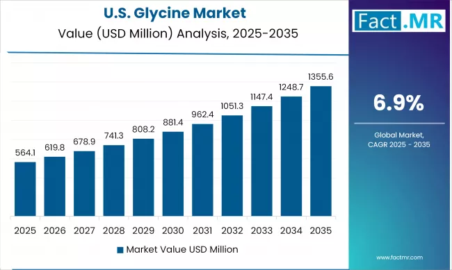 US Glycine Market Value (USD Million) Analysis 2025 To 2035