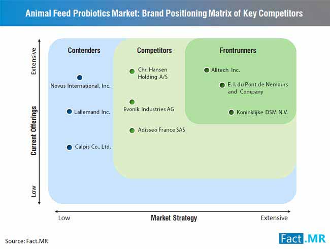 Animal Feed Probiotics Market Brand Positioning Matrix Of Key Competitor animal feed probiotics market brand positioning matrix of key competitor