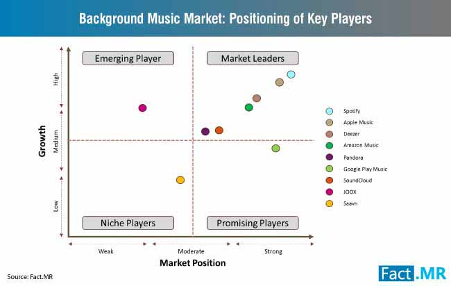 background music market positioning of key players