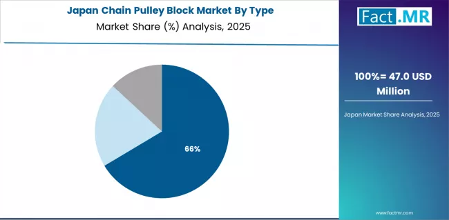 Chain Pulley Block Market Japan Market Share Analysis By Type