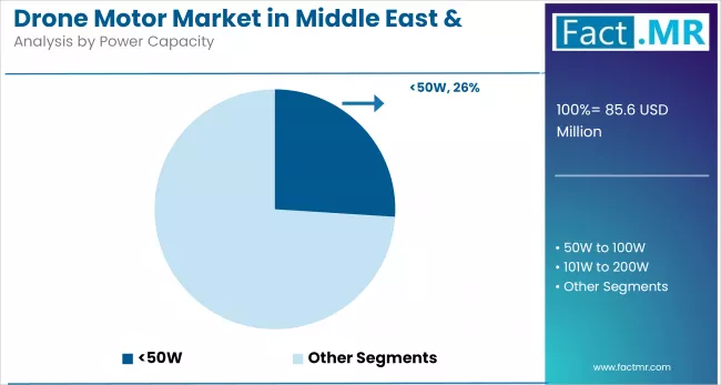 Drone Motor Market In Middle East & Africa By Power Capacity