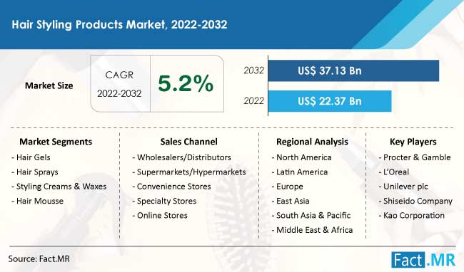 Hair styling products market forecast by Fact.MR