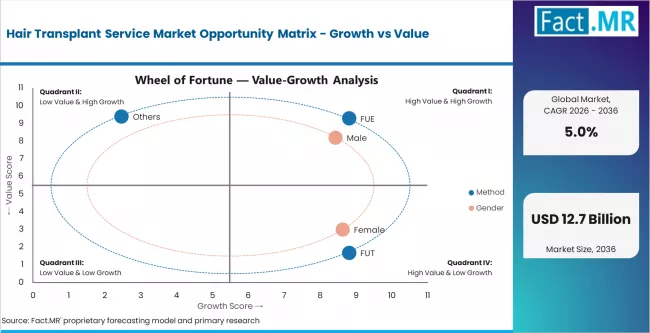 Hair Transplant Service Market Opportunity Matrix Growth Vs Value