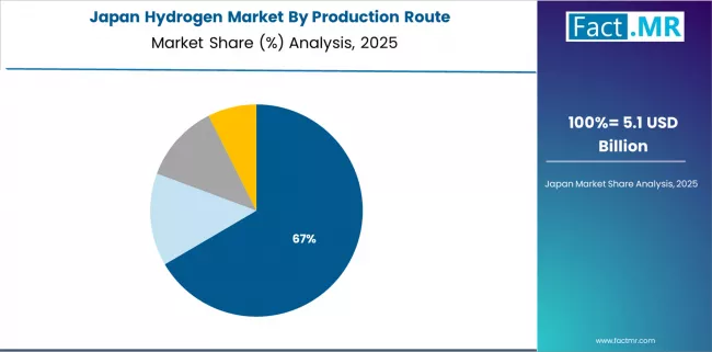 Hydrogen Market Japan Market Share Analysis By Production Route Hydrogen Market Japan Market Share Analysis By Production Route