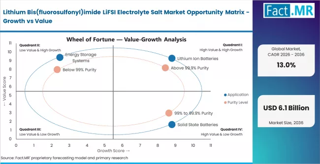 Lithium Bis(fluorosulfonyl)imide Lifsi Electrolyte Salt Market Opportunity Matrix Growth Vs Value