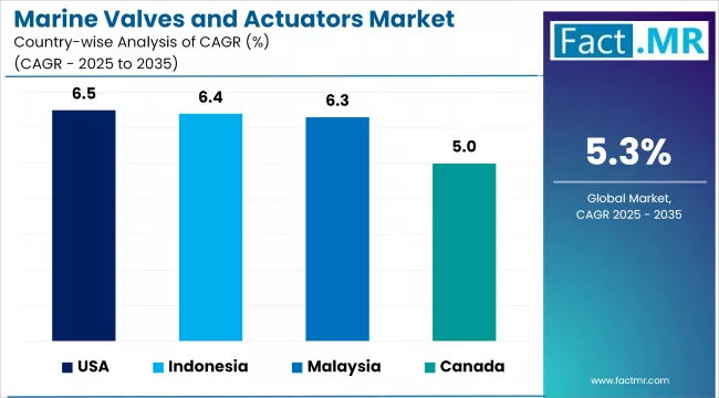 Marine Valves And Actuators Market Cagr Analysis By Country