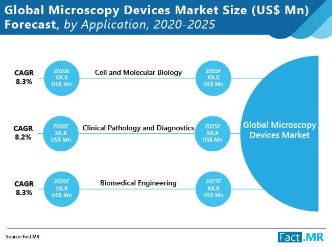 microscopy devices market size forecast by application