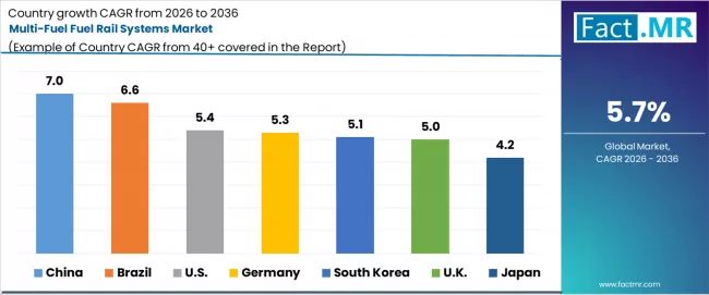 Multi Fuel Fuel Rail Systems Market Cagr Analysis By Country