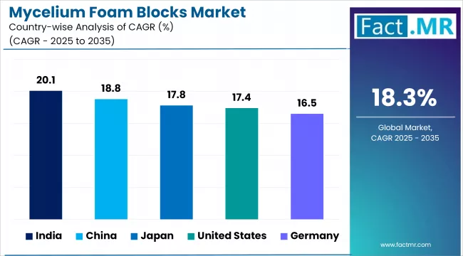 Mycelium Foam Blocks Market Cagr Analysis By Country
