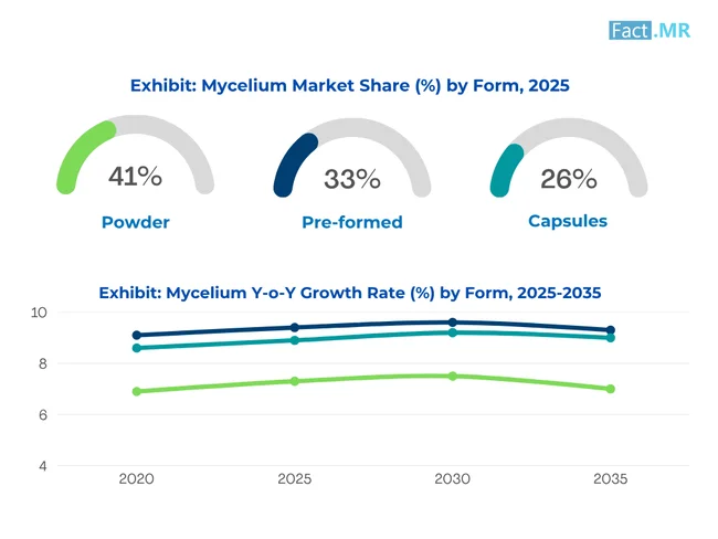 Mycelium Market Share By Form 2025