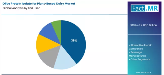 Olive Protein Isolate For Plant Based Dairy Market Analysis By End User