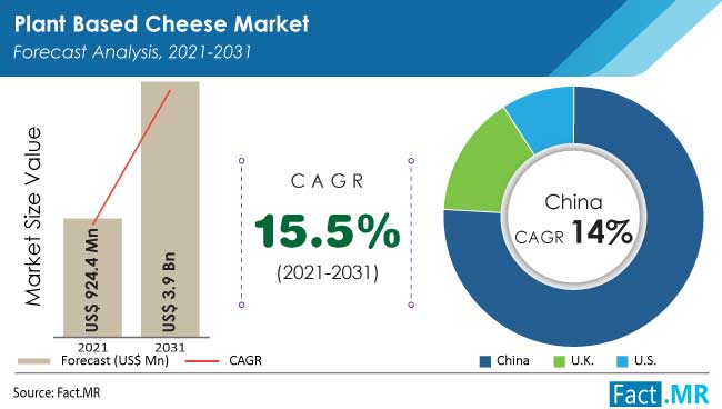 Plant based cheese market forecast analysis by Fact.MR