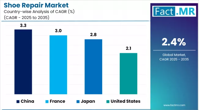 Shoe Repair Market Cagr Analysis By Country
