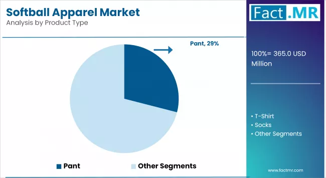 Softball Apparel Market Analysis By Product Type