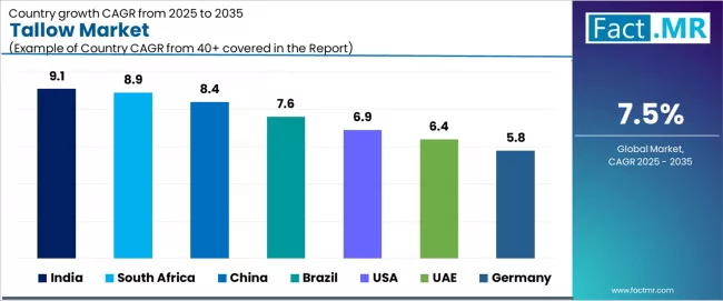 Tallow Market Cagr Analysis By Country