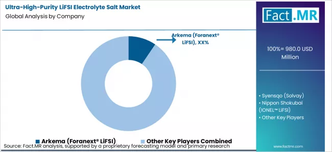 Ultra High Purity Lifsi Electrolyte Salt Market Analysis By Company