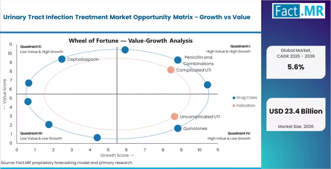 Urinary Tract Infection Treatment Market Opportunity Matrix Growth Vs Value