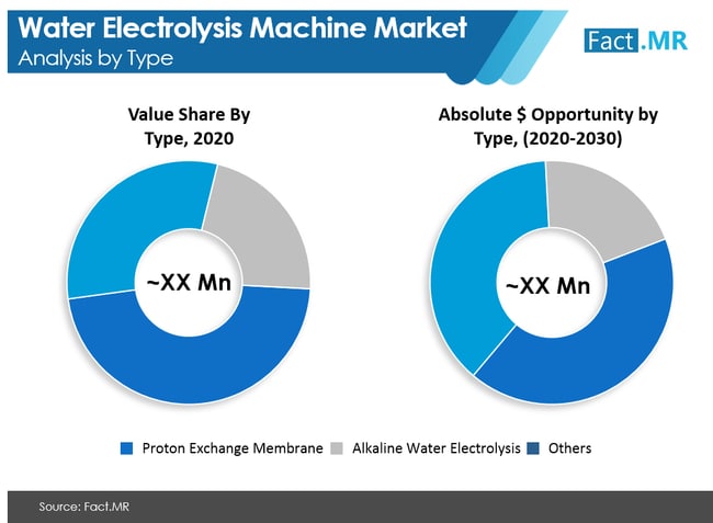 water electrolysis machine market analysis by type